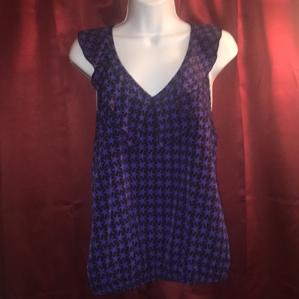 Charlotte Russe purple and black tank top shirt M